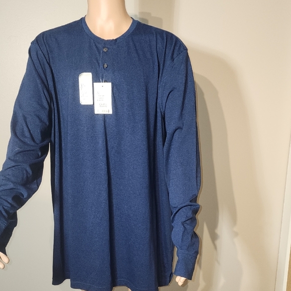 Croft & Barrow Blue Long Sleeve Tee Soft Cotton - Picture 8 of 8